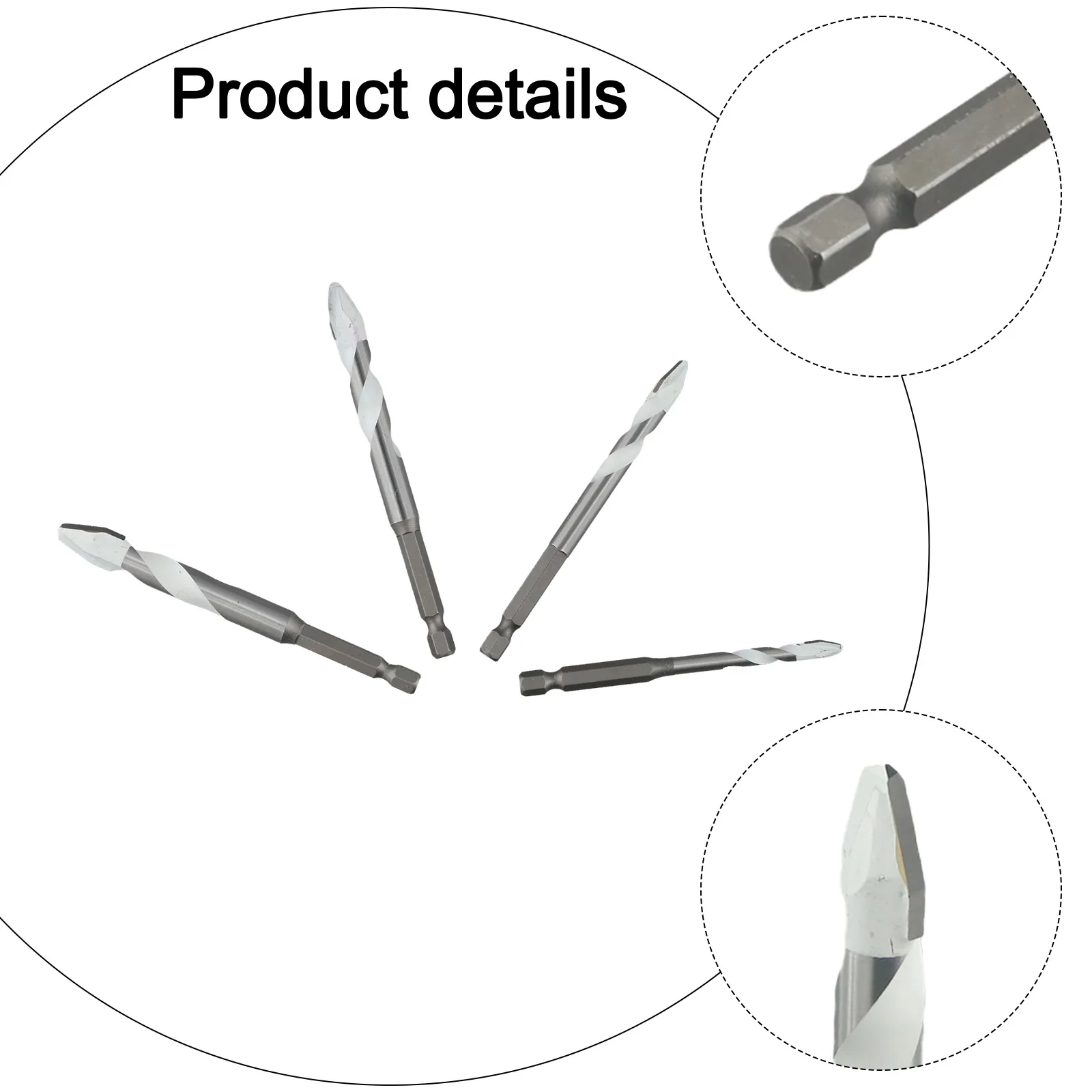 High Hardness Eccentric Drill Bits Set Perfect for Drilling Glass Tile Wood and Metal with Quick Positioning Feature