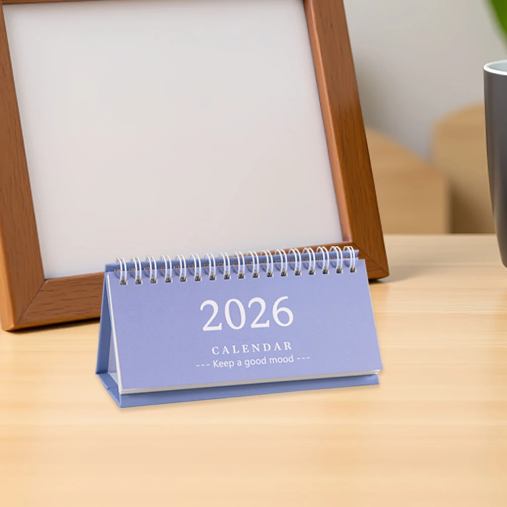 

4pcs 2026 Desk Small Standing Flip Minimalist Planner For Daily Schedules Office Home Use English Language Block Calendar For