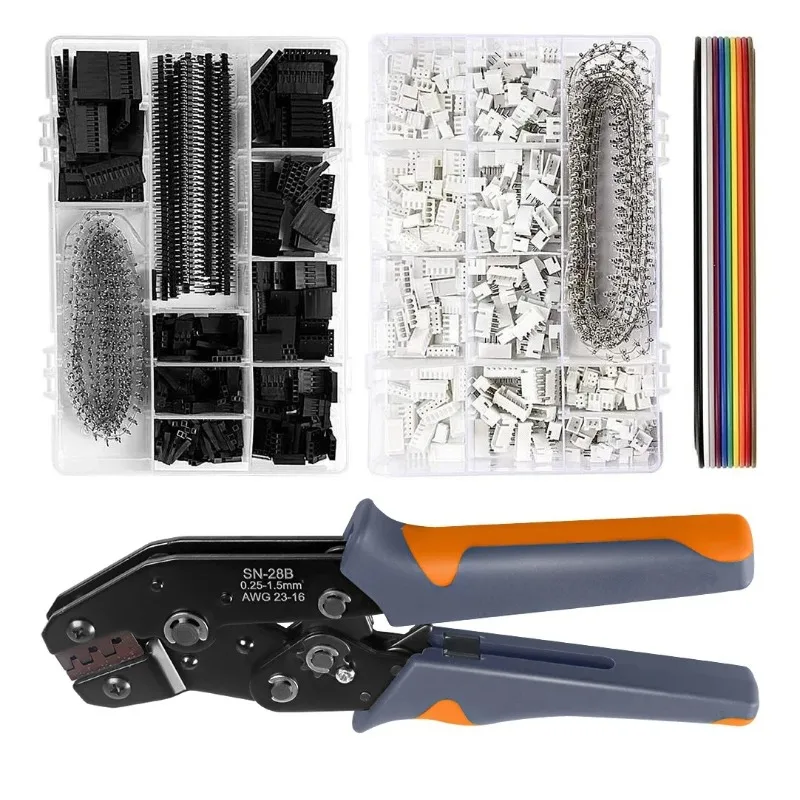 SN-28B Ratchet Crimping Pliers AWG23-16 2.54mm Pin Header Terminal Connector Crimp Tool for Male Female Housing Plug