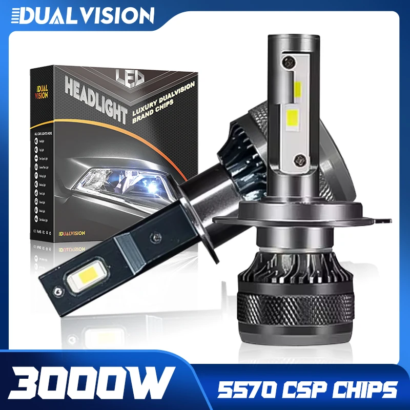 

3000W 3000000LM H4 H7 Светодиодные автомобильные фары Canbus H1 H8 H9 H11 9005 9006 HB3 HB4 9012 HIR2 Светодиодные фары 6000K 12V Автоматические противотуманные фары Лампы