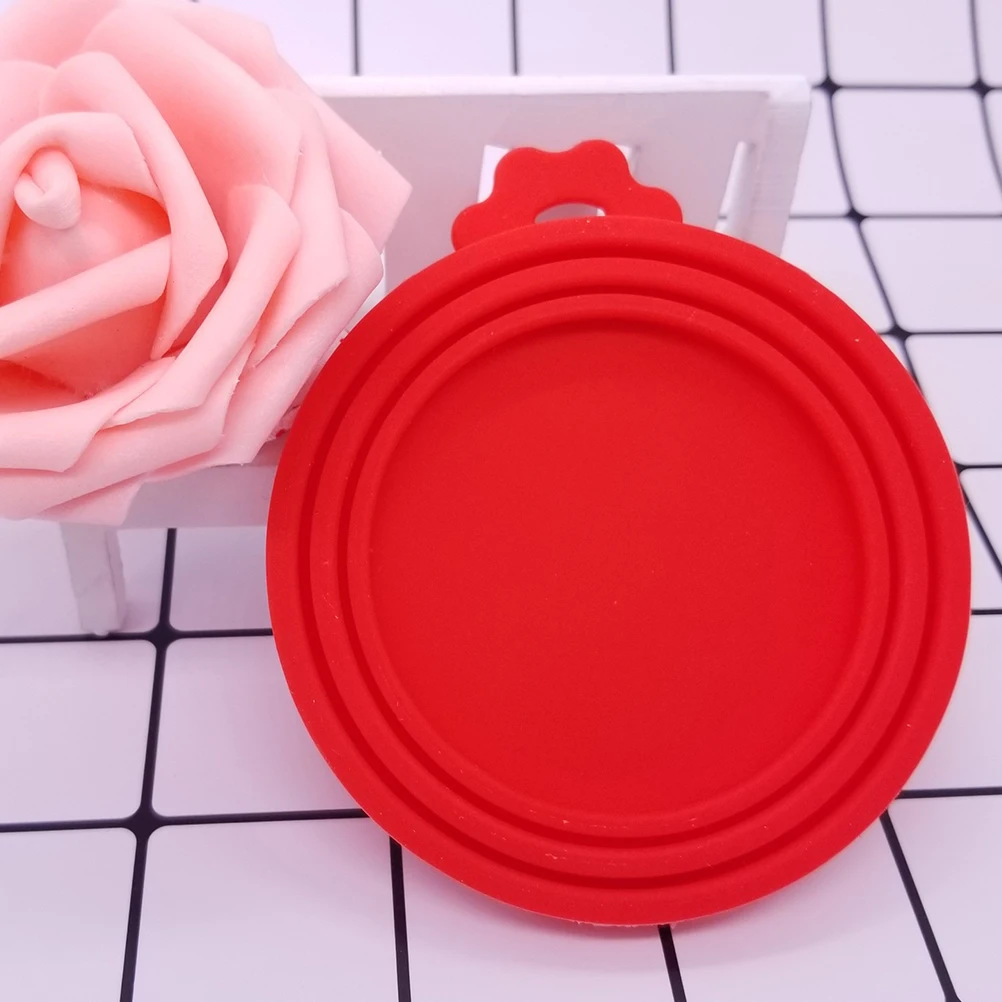 

4 Pcs Silicone Can Lids Pet Food Covers Reusable Leakproof Sealing Caps for Dog Cat Canned Snacks Storage Easy