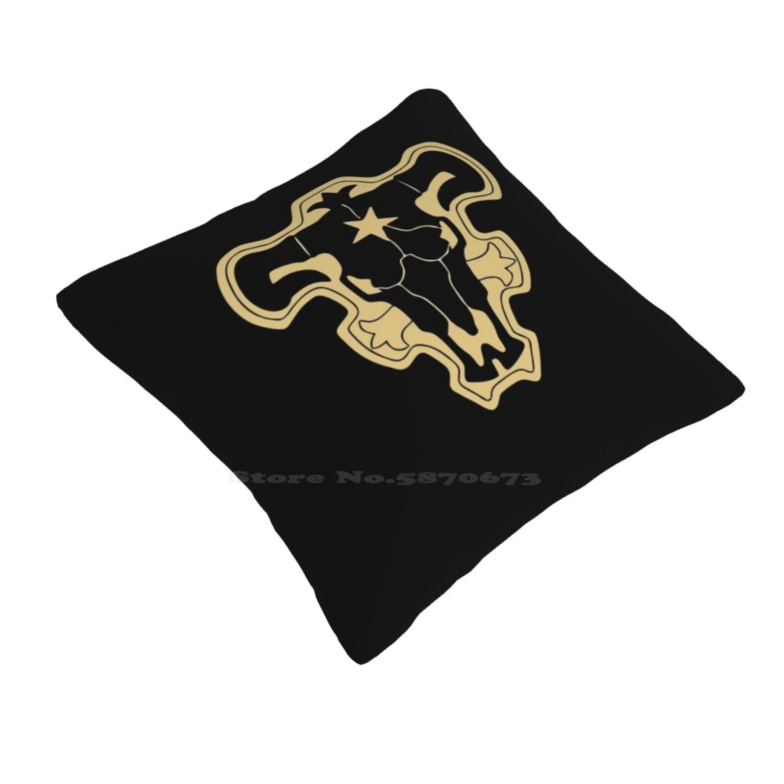 Best Seller Black Clover Black Bulls Merchandise Throw Cushion Pillow Cover Black Clover Black Bulls Stuff Black Clover Black