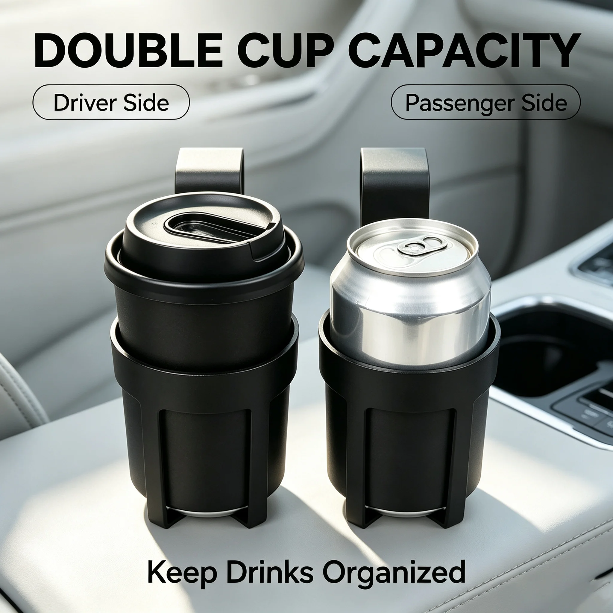 Car Water Cup Holder Hanging Hollow Structure for Car Owners Interior Storage Stable Support Reduce Spills
