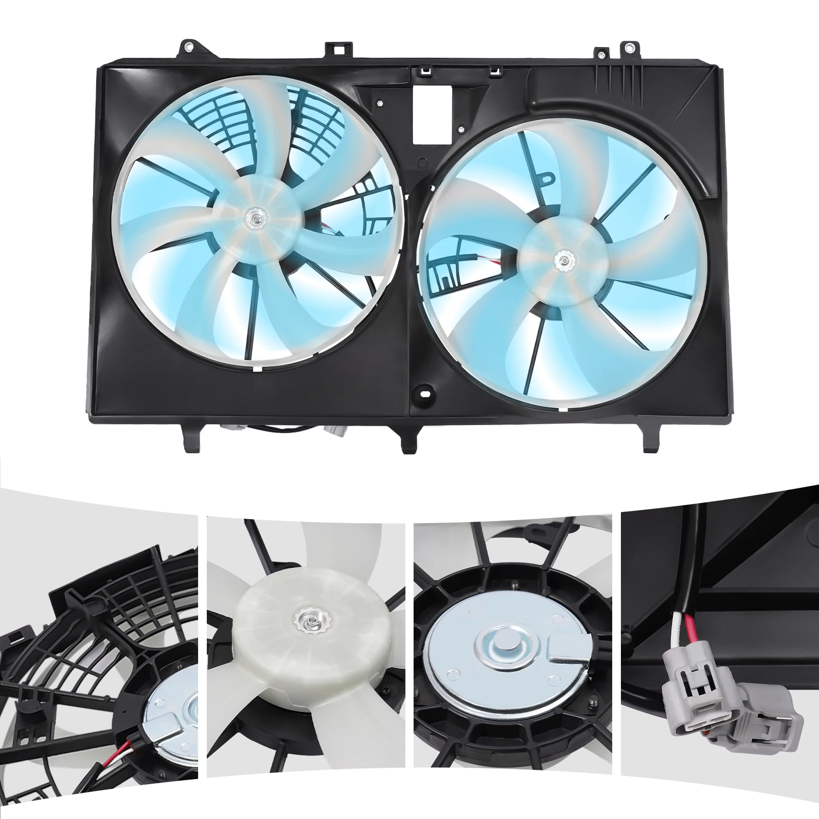 

Вентилятор охлаждения конденсатора радиатора в сборе для Toyota Sienna RX350 2011-2016 гг., новый 12 В, вентилятор охлаждения двигателя из чистой меди