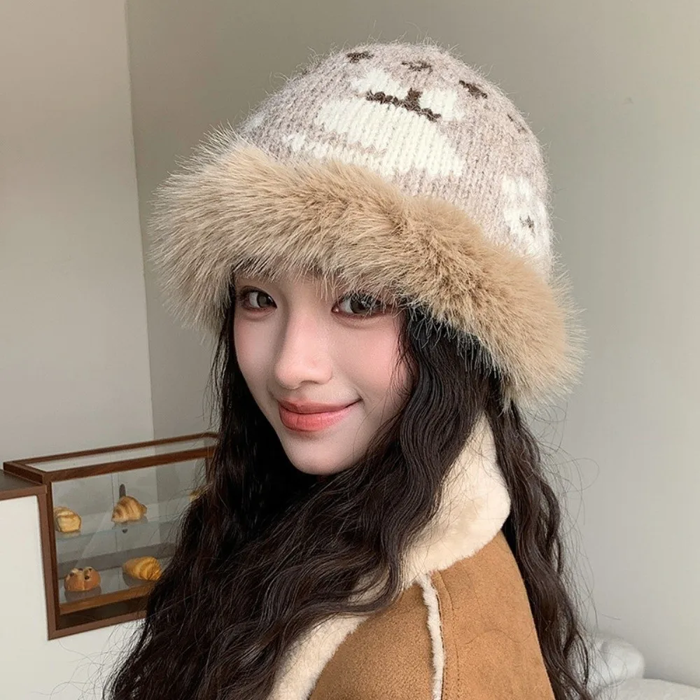 chapeu-bucket-de-poliester-felpudo-56cm-a-58cm-para-cabecas-grandes-com-aba-para-as-orelhas-padrao-fair-isle-a-prova-de-frio