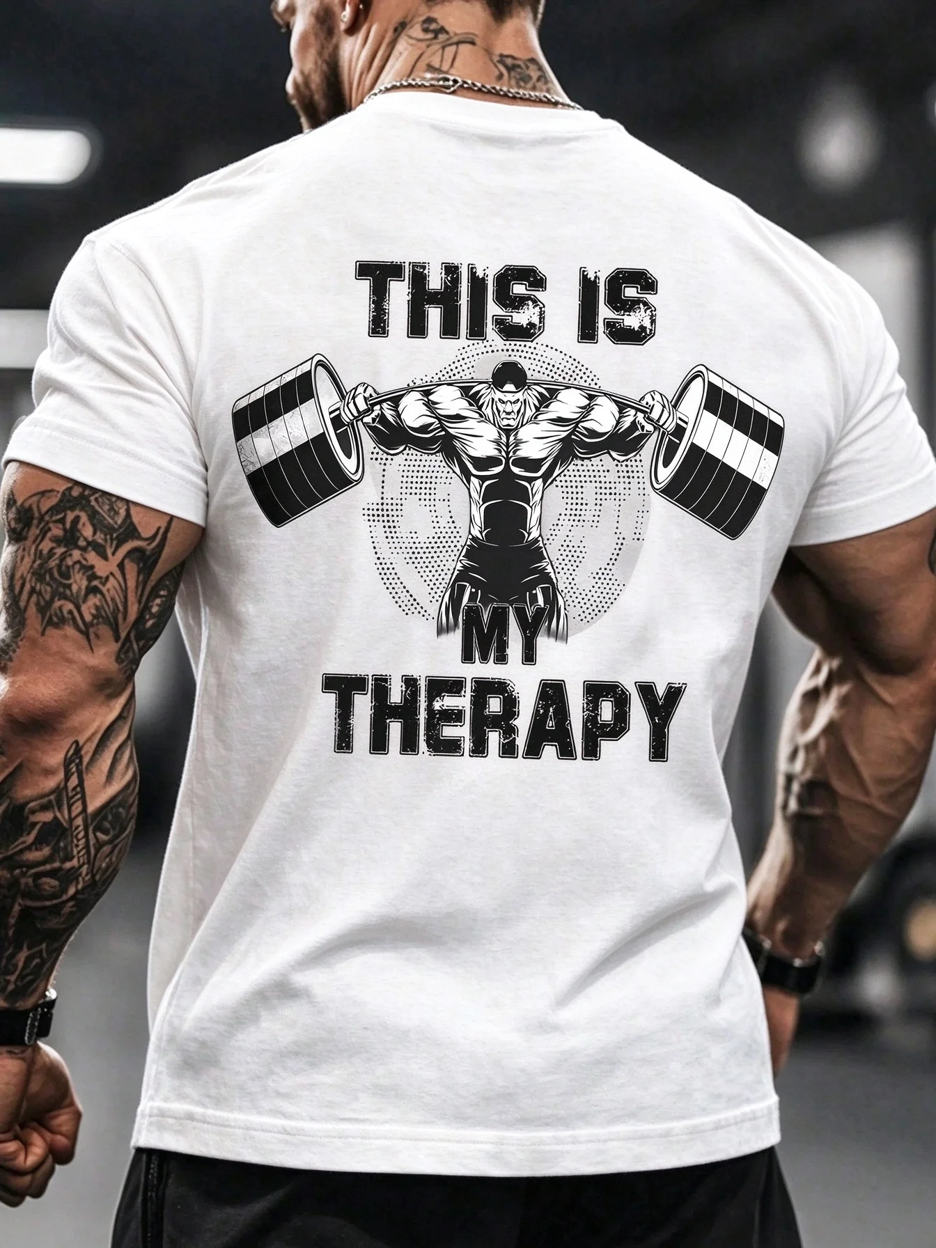 2026 New My Therapy Gym Family Matching Oversized Unisex T Shirt Gym Weightlifter Back Graphic Tee Fitness Streetwear Cotton Top