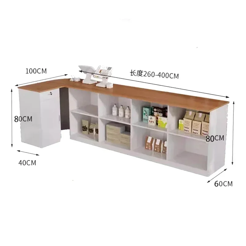 Beauty Salon Reception Desk Small Simple Checkout Table Cashier Counter Desk Office Mostrador Negocio Commercial Furniture