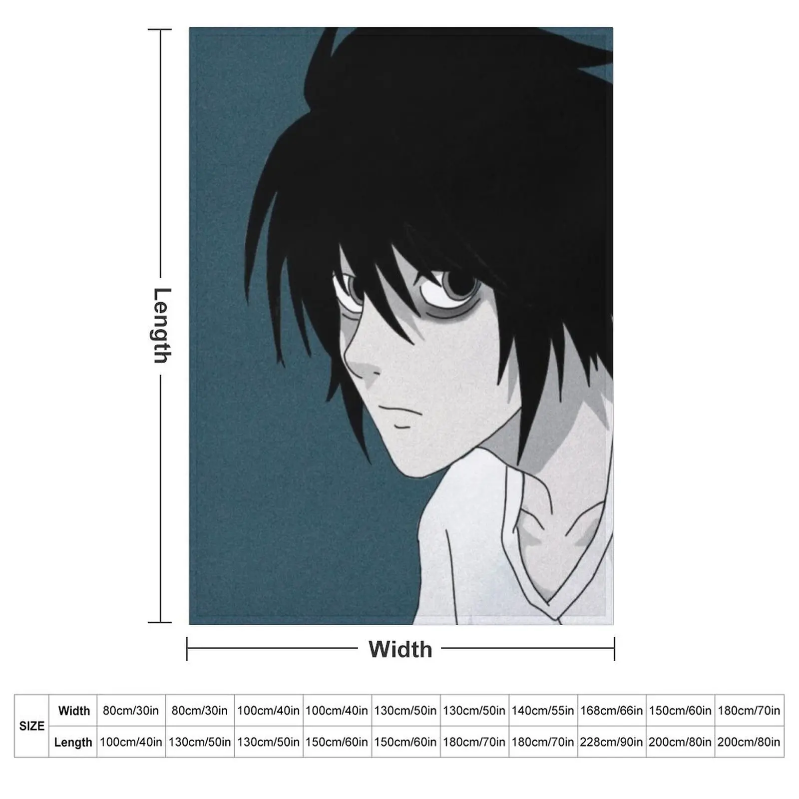 L Lawliet Throw Blanket Stuffeds halloween Blankets For Sofas Thermal Warm Shaggy Blankets