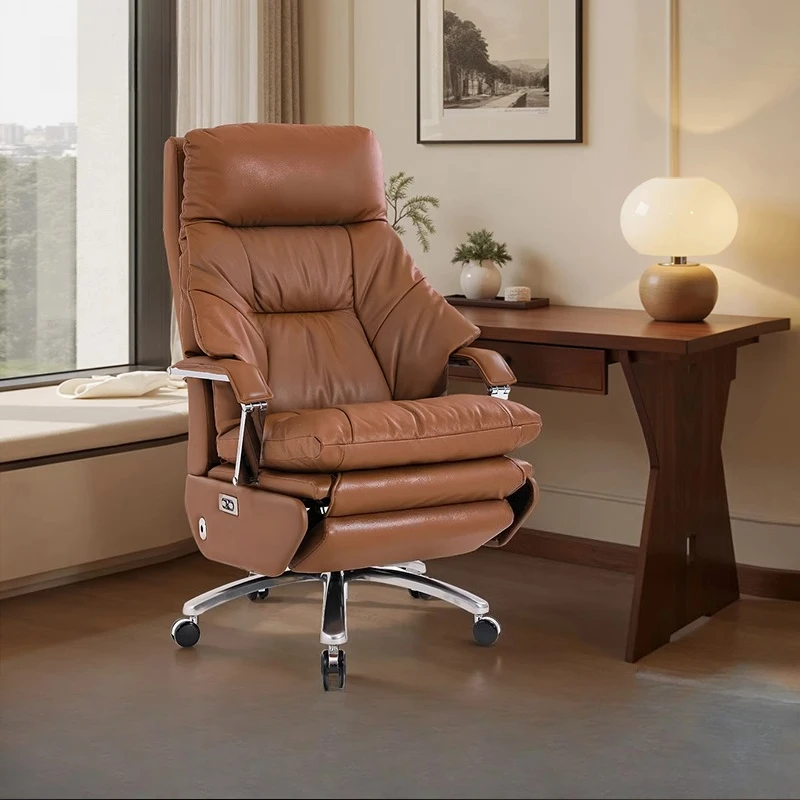 

Adjustable Waterproof Office Chair Back Support Leather Arm Office Chair Recline Ergonomic Cadeira Escritorio Room Furniture