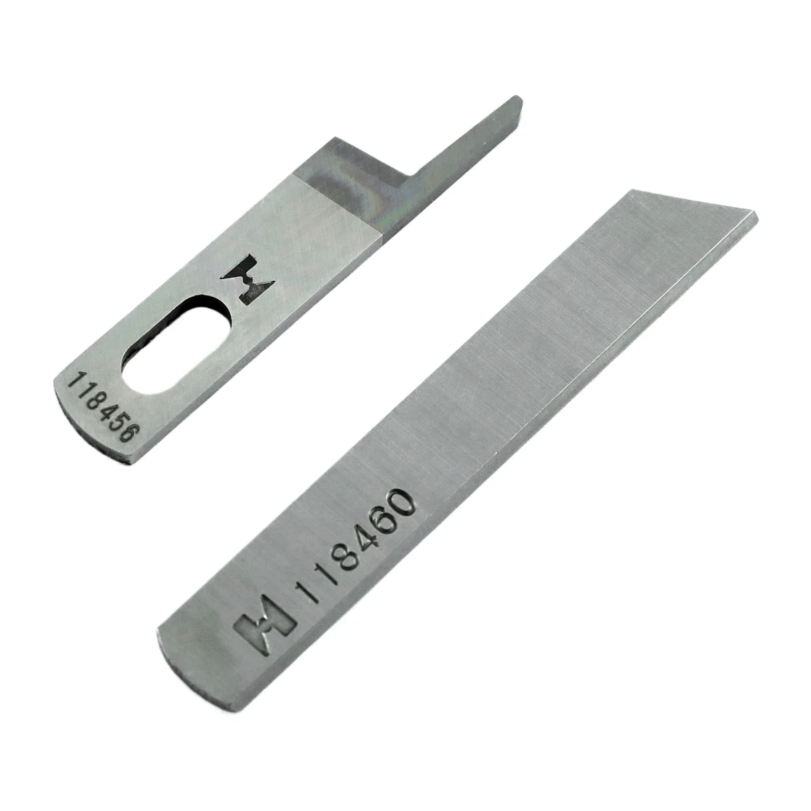Cuchillas Superior e Inferior 118-45609 + 118-46003 Compatibles con Máquinas de Coser Overlock JUKI MO-3604, MO-3904, MO-3914 (Paquete de 10 Juegos)