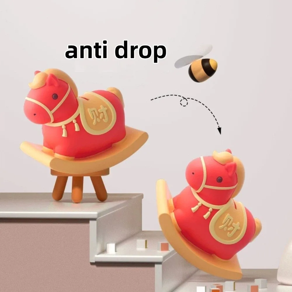 Anti Drop Horse Year Piggy Bank Savings Tank Decorative Cartoon Horse Money Boxes Collectible Large Capacity