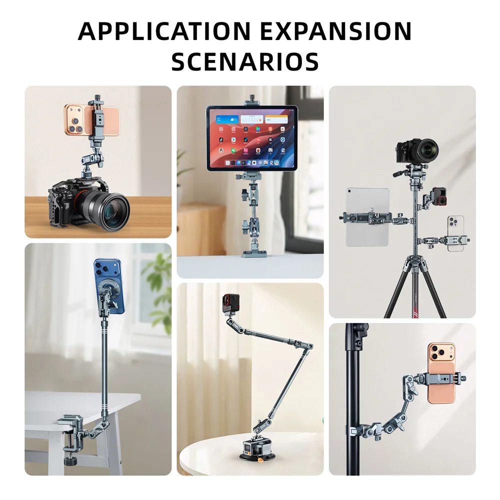 LEAPLIGHT 20mm Głowica Kulowa z Ruchomym Ramieniem do Kamery Monitora Telefonu Tabletu Magicarm Regulowany Uchwyt do Statywu Stabilizatora Gimbala — zdjęcie produktu 6