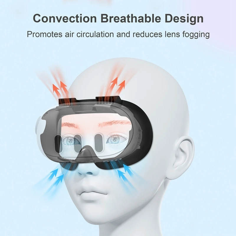 สําหรับ Oculus Quest 3 Face Mask VR แว่นตาอัพเกรดการไหลเวียนของอากาศ PU หนังหน้ากาก Sweatproof และ Breathable ด้วยผ้าไหมน้ําแข็ง