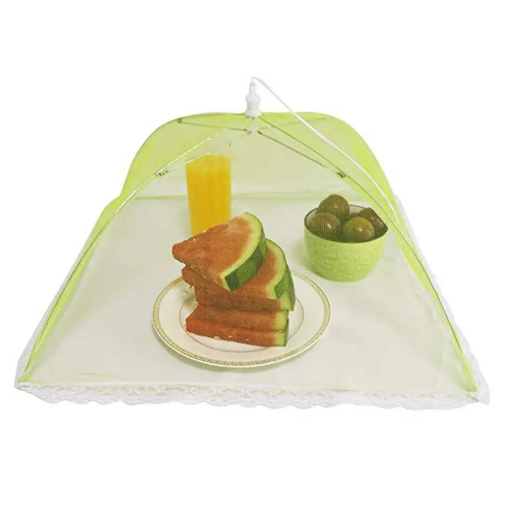 

6PCS Foldable Food Cover Tent Vegetable Protectors Outside Tents Mesh Kitchen Party BBQ Picnic Camping Reusable