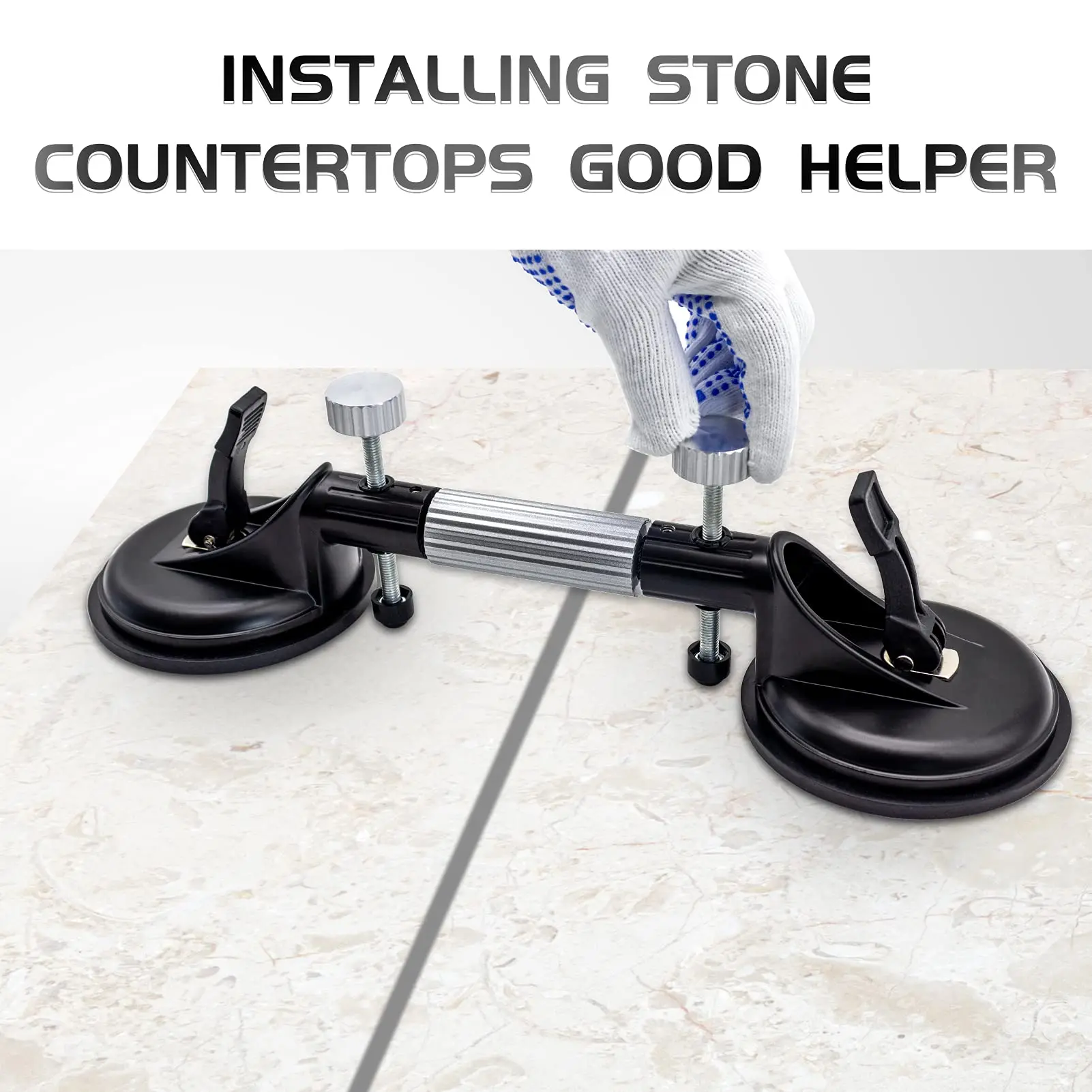 6Inch Adjustable Seam Setter Tile Suction Cup Leveling Professional Countertop Installation Tool for Stone Marble Slab Glass