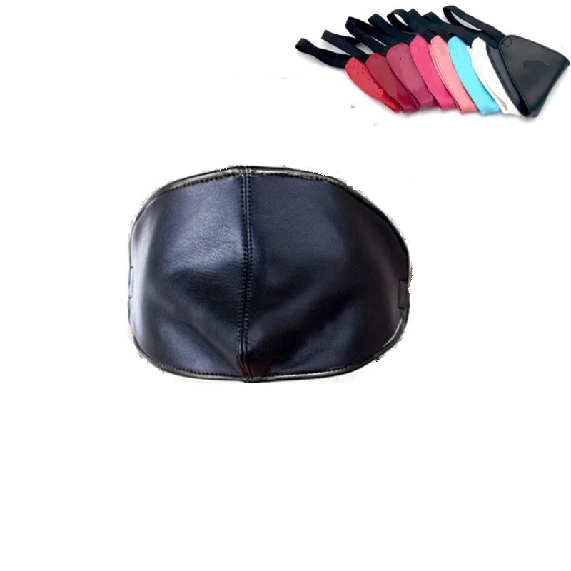 Cosplay Leather Cover Nose Eyepatch Slave Face Mask Adults BDSM Bondage Restraints Eyeshade Bed Games Sex Flirting Toy 8 Color 6