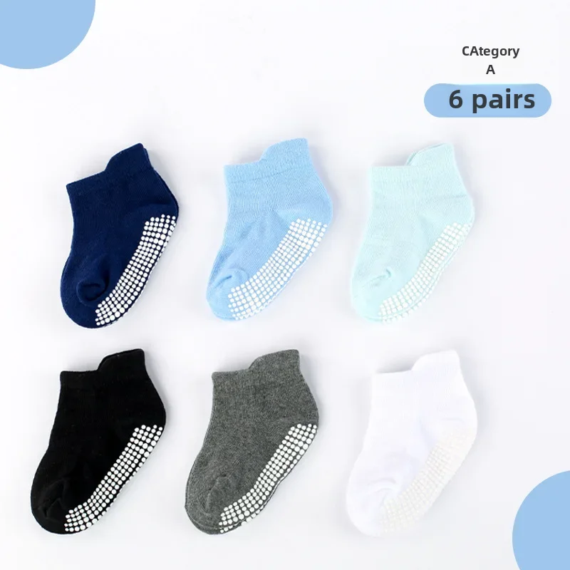 Amazon Cross-border Best-selling Spring & Fall Kidsren\'s Non-slip Glue Floor Socks Export Kidsren\'s Socks Wholesale 1-3 Years...