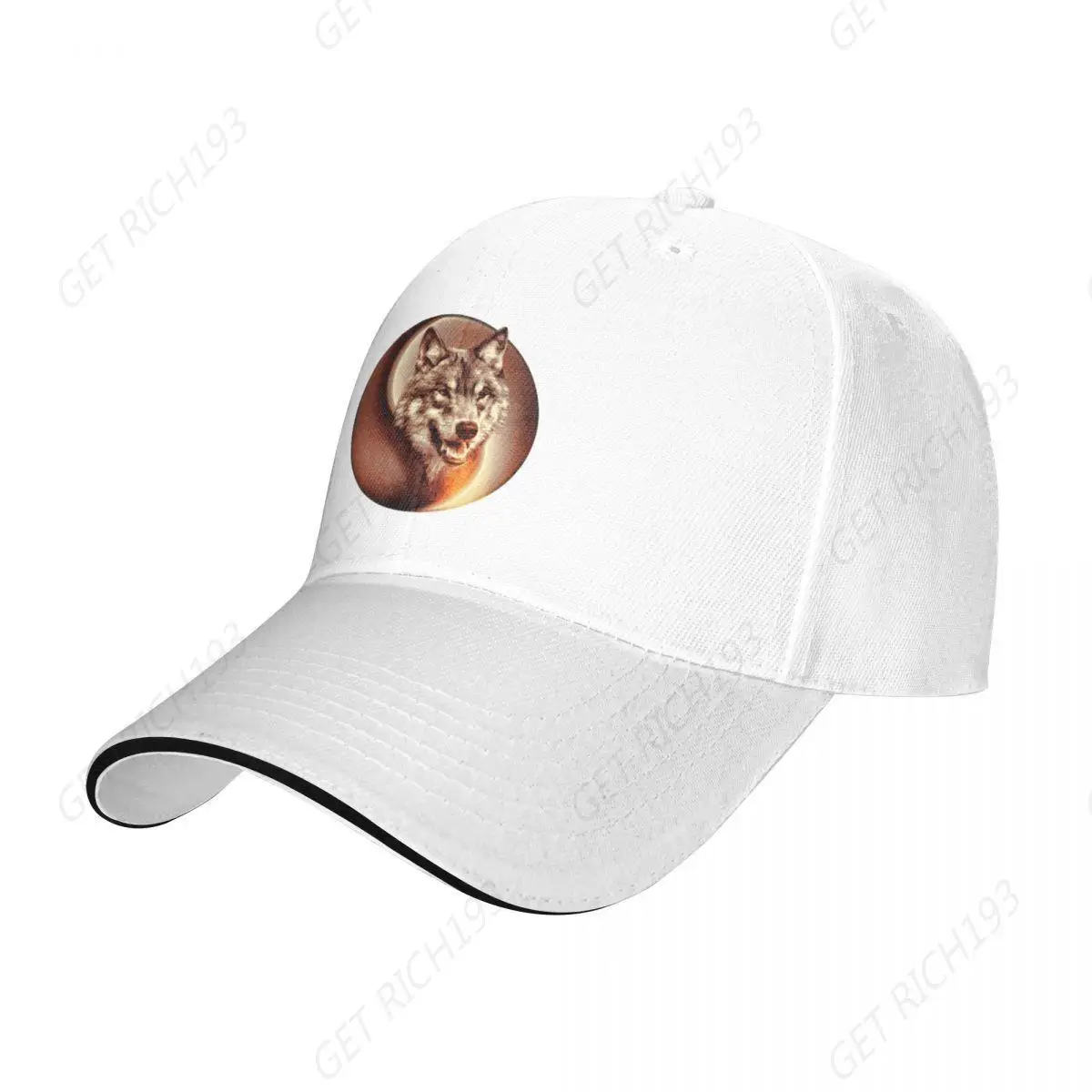 Yin Yang Wolf Cap Baseball Cap Sun Hat Hat Men Women'S Golf Dad Hat Adjustable One Size Print