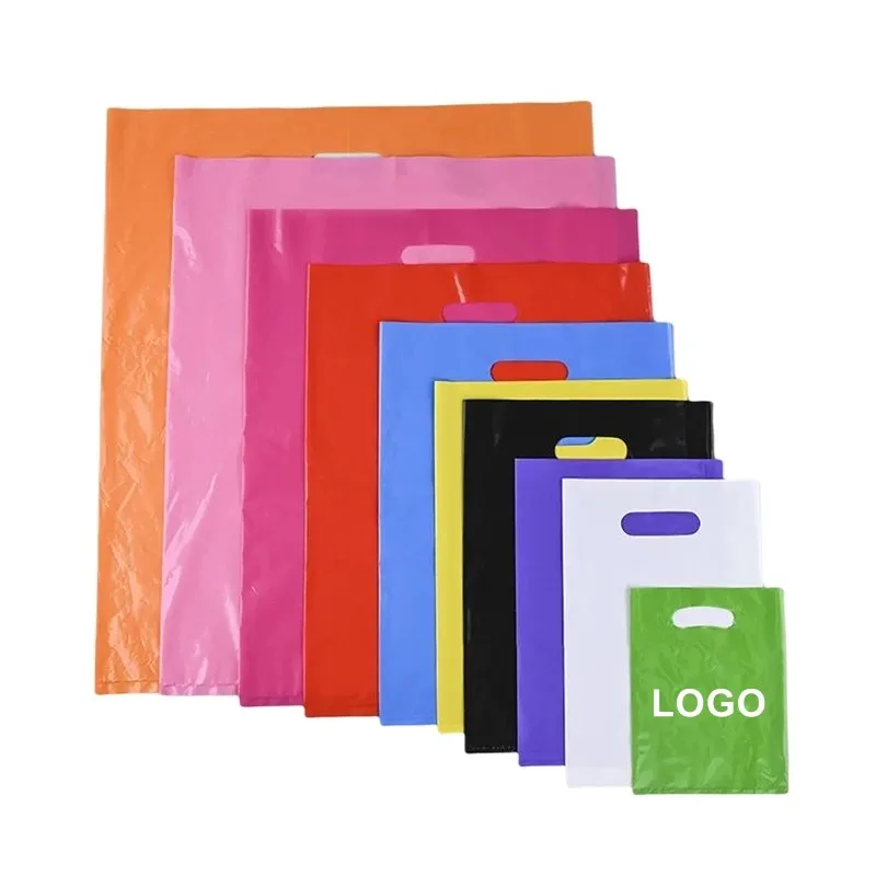 Imagem -03 - Stobag Logotipo Personalizado Personalizado Poli Plástico Bolsalas de Compras com Alça Presente Roupas Embalagem Armazenamento Reutilizáveis Bolsas