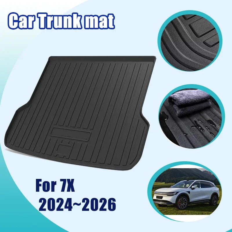 

For Zeekr 7X CX1E 2024 2025 2026 TPE Material Water Proof Anti-Scratches Auto Trunk Mat Back Cargo Tray Trunks Car Accessories