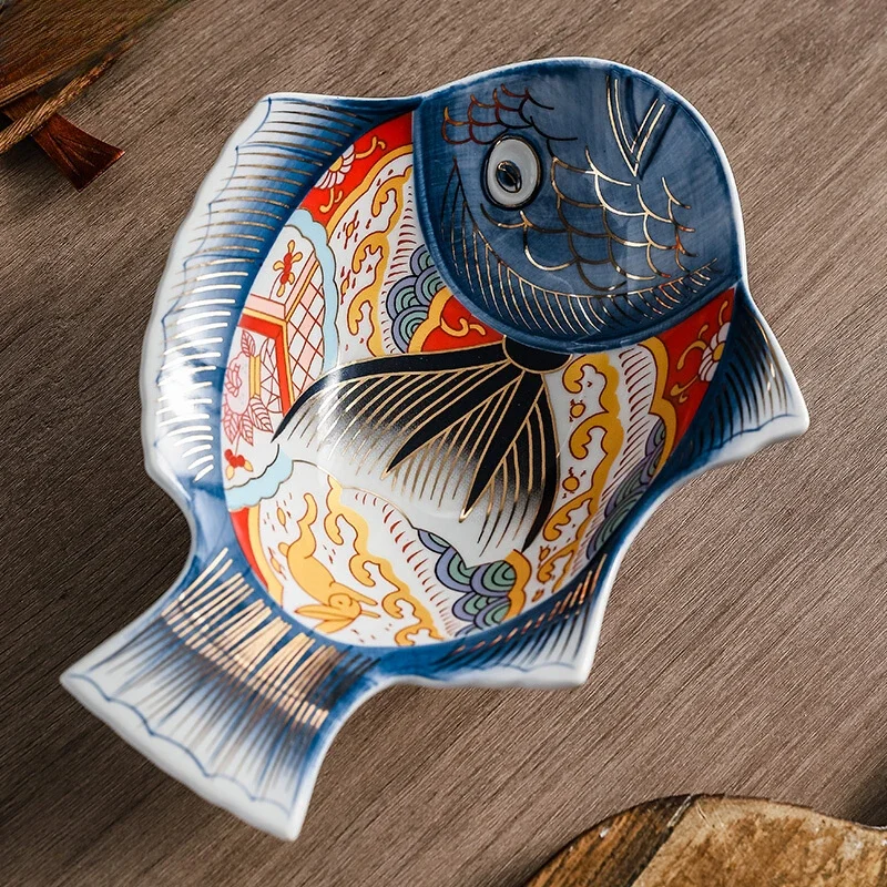 

Ceramic Hand-painted Tableware Salad Plate Household Creative Sushi Sashimi Disc Restaurant Commercial Dessert Breakfast Plate