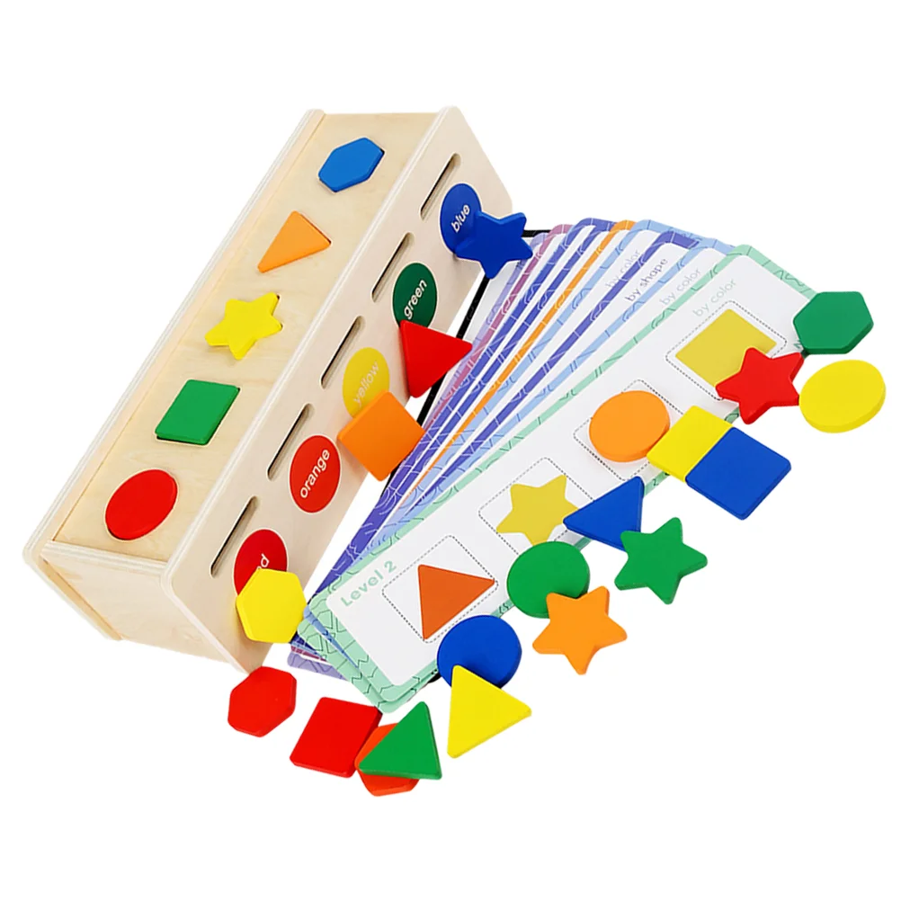 Classificazione Scatola di apprendimento Sviluppo Disco in legno Giocattoli Bambini per bambini di 2 anni Puzzle da tavolo per bambini