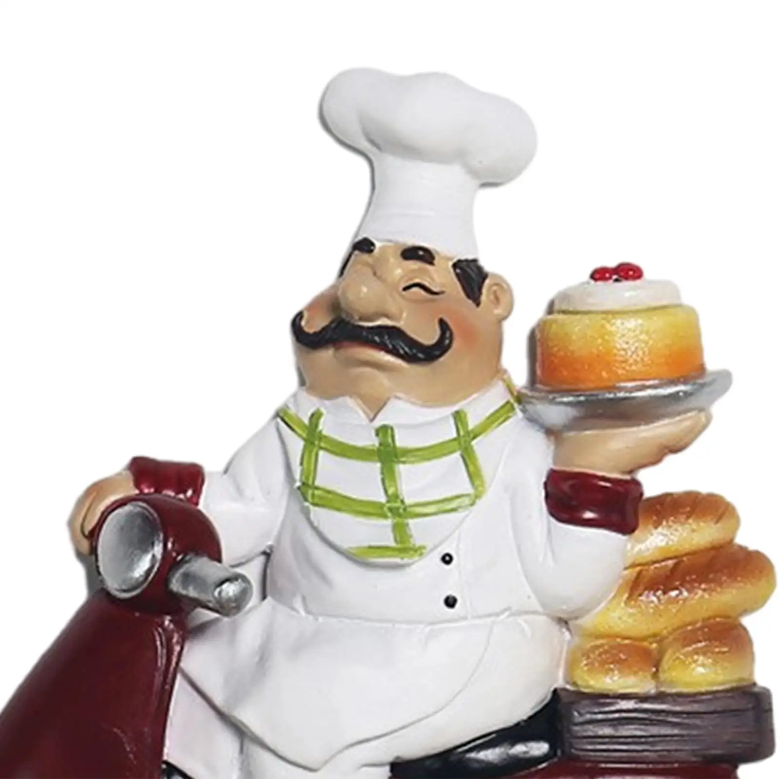 Chef Figurine Wall Hook Decorative Utility Hook Wall Hanger Wall Mount Rack Hook for Oven Gloves Caps Coats Hats Living Room