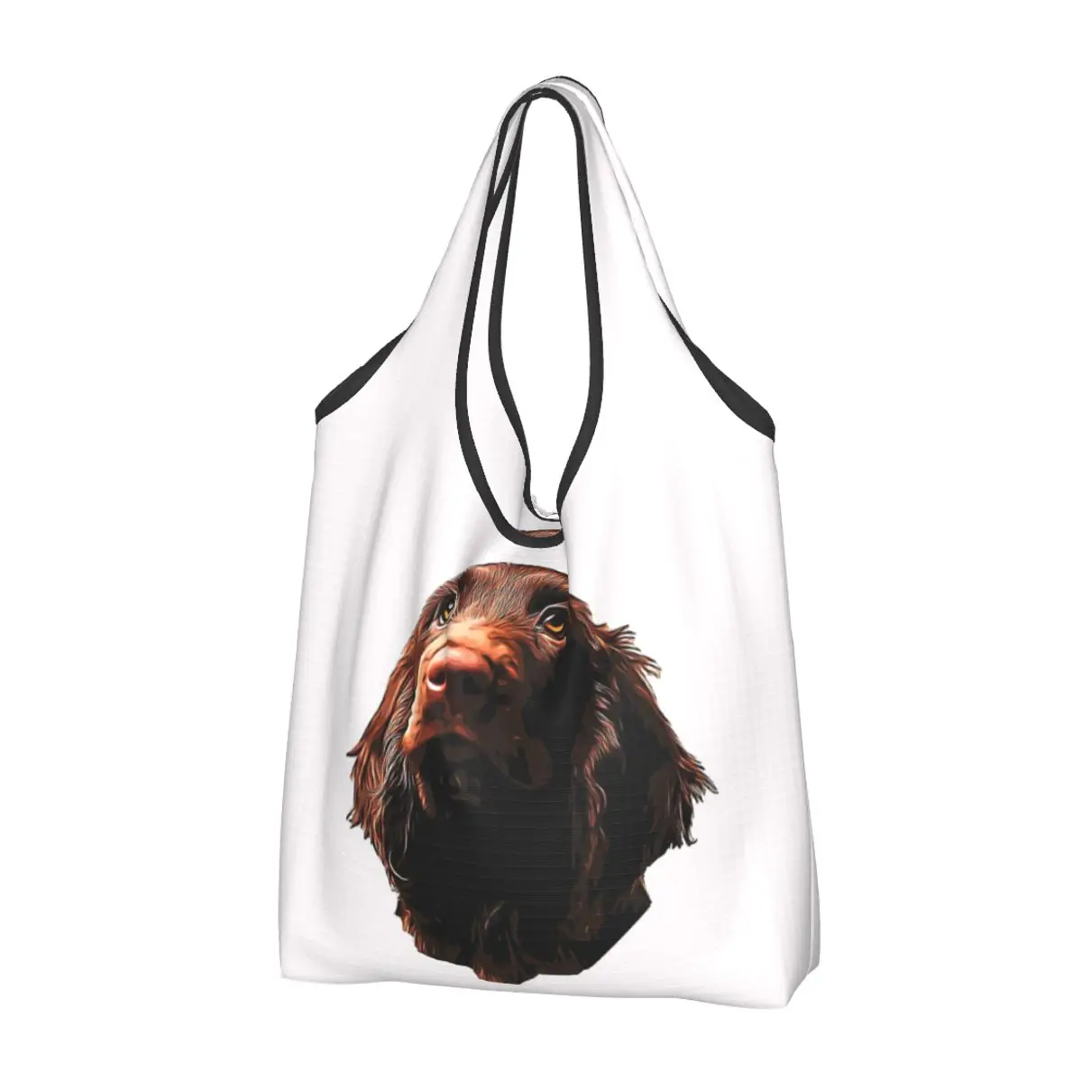 Field Spaniel Stunning Dog Portable Tote Shopping Bags Large Capacity Shopper Bag Grocery Handbag Shoulder Bag