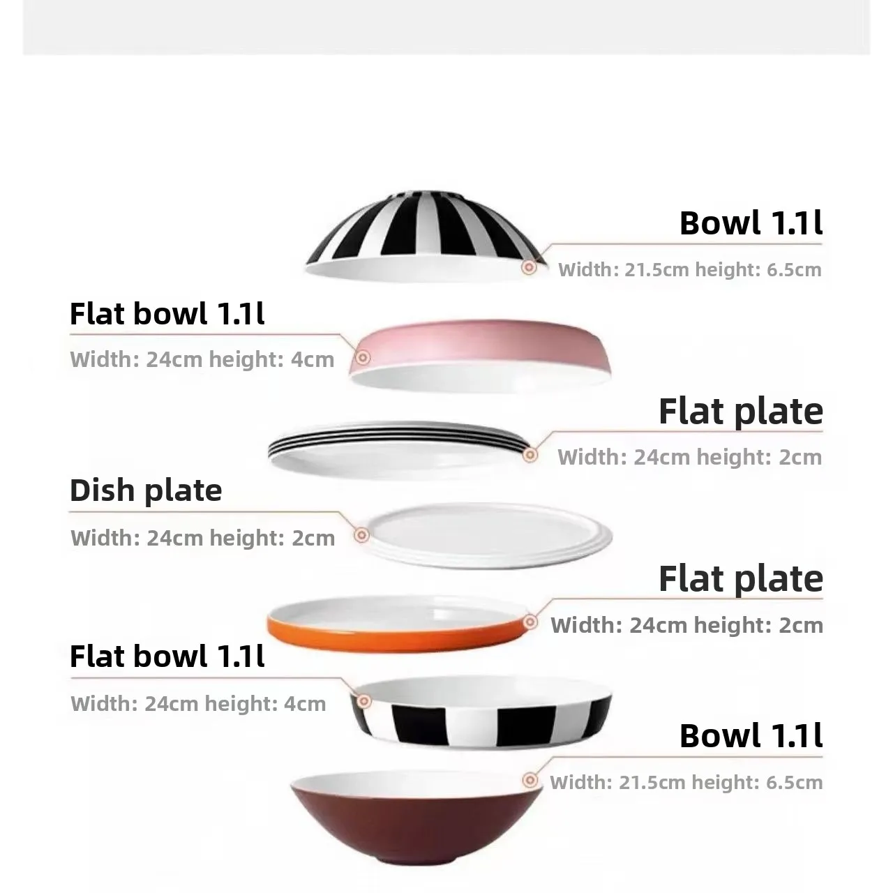 وعاء الأرز، طبق العشاء، طبق خافت، مجموعة أدوات المائدة الإبداعية.