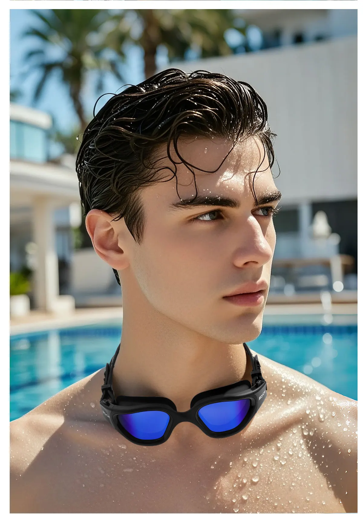 Scvcn Polarisierte Sport-Schwimmbrille Professionelle Schwimmbrille Importierte Anti-Beschlag Wasserdichte UV-Schutz Taucherbrille – Detail 13