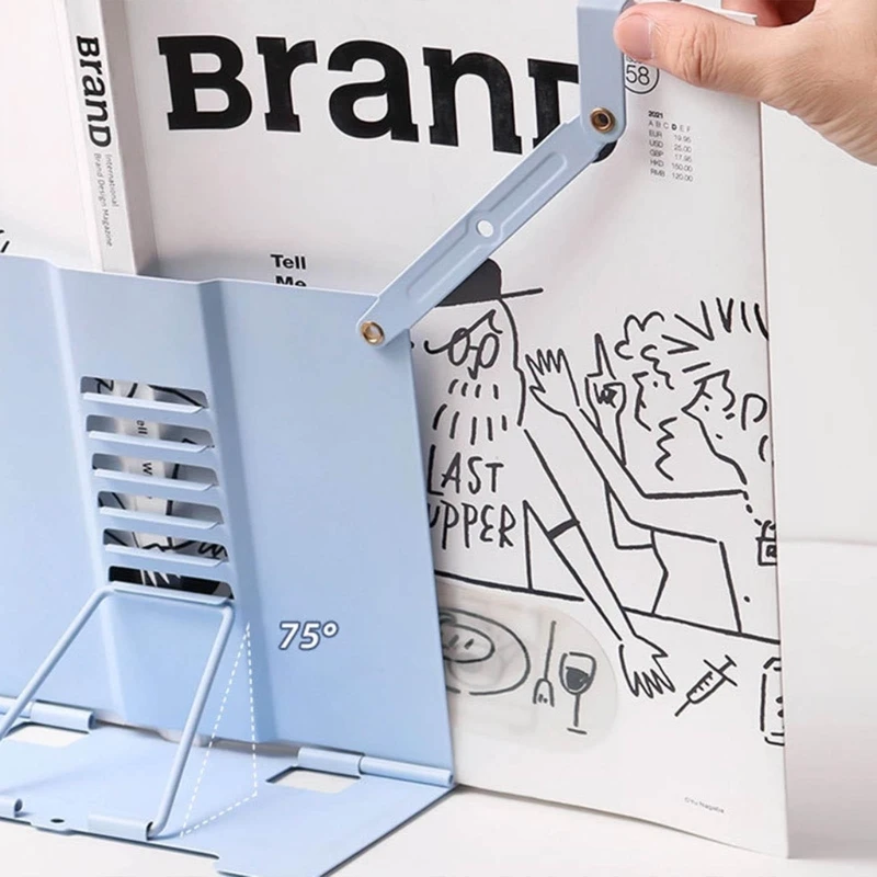 Металлическая подставка для книг, регулируемая подставка для чтения книг, подставка для чтения, складной настольный держатель для книг, сверхпрочная подставка для чтения книг