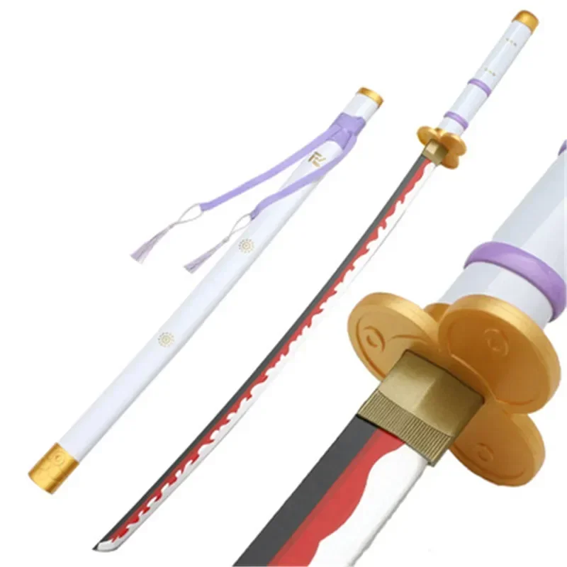 Anime Roronoa Espada de Madeira Zoro, Arma Katana, Cosplay Fantasma Roxo, Interpretação, Modelo 104cm, 41"