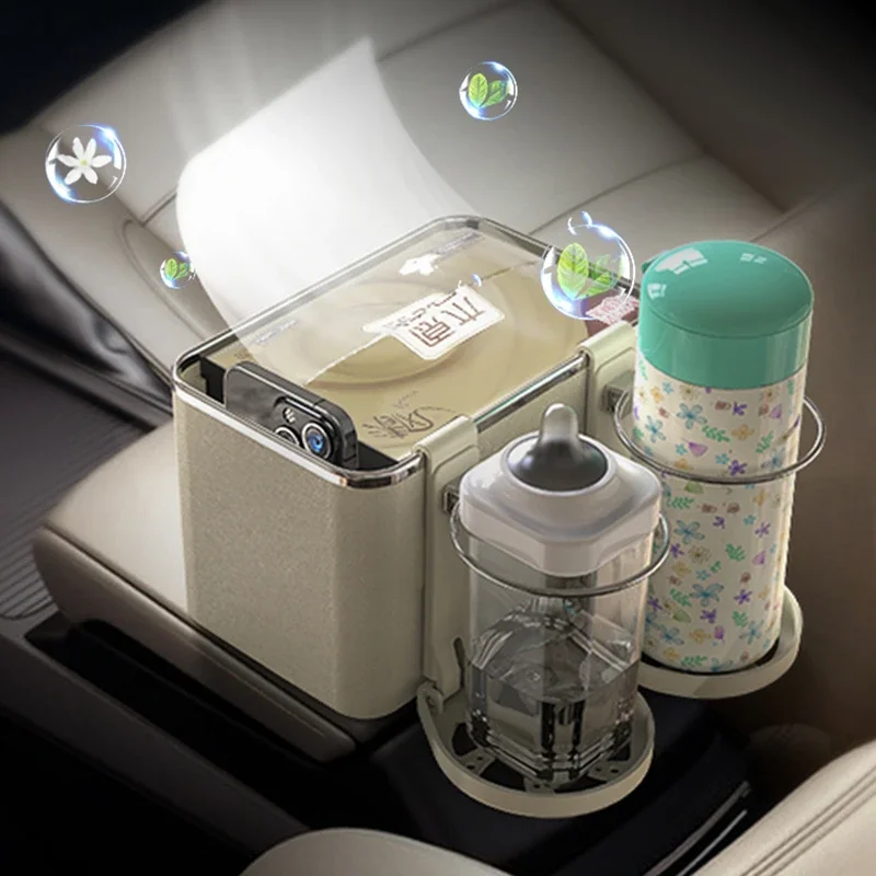 NEW Car Multi-function Storage Box Armrest Organizers Car Interior Stowing Tidying Accessories for Phone Tissue Cup Drink Holder