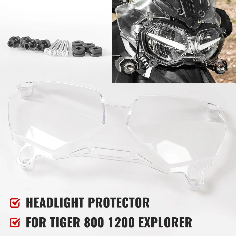 Motorcycle Headlight Protector Light Cover Protective Guard Acrylic For Triumph Tiger 800 XC XCX XCA XR XRX 2011-2018 Tiger1200