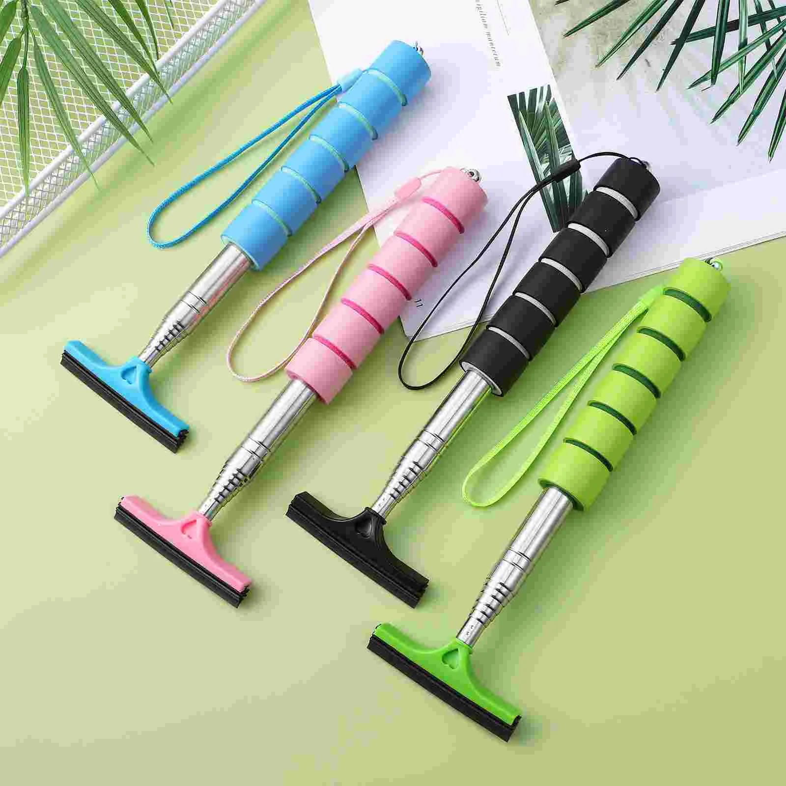 4 Pcs Rear View Mirror Wiper Tool Wing Squeegee Small Telescopic Mini For Side Mirrors Natural Rubber Sponge