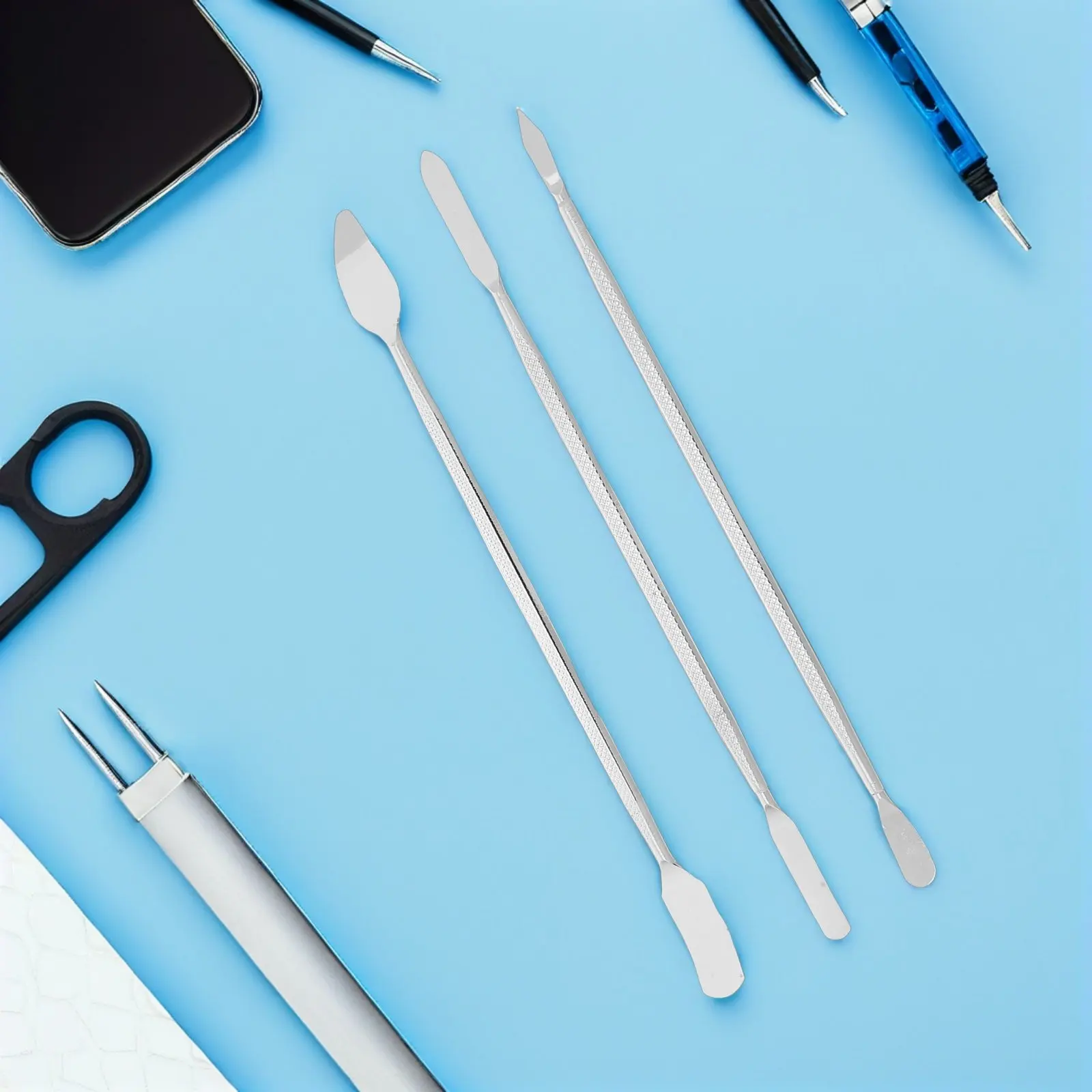 1Set Professional Electronics Repair Tool Kit Stainless Steel Spudger Pry Tool Set for Laptop Tablet Screen