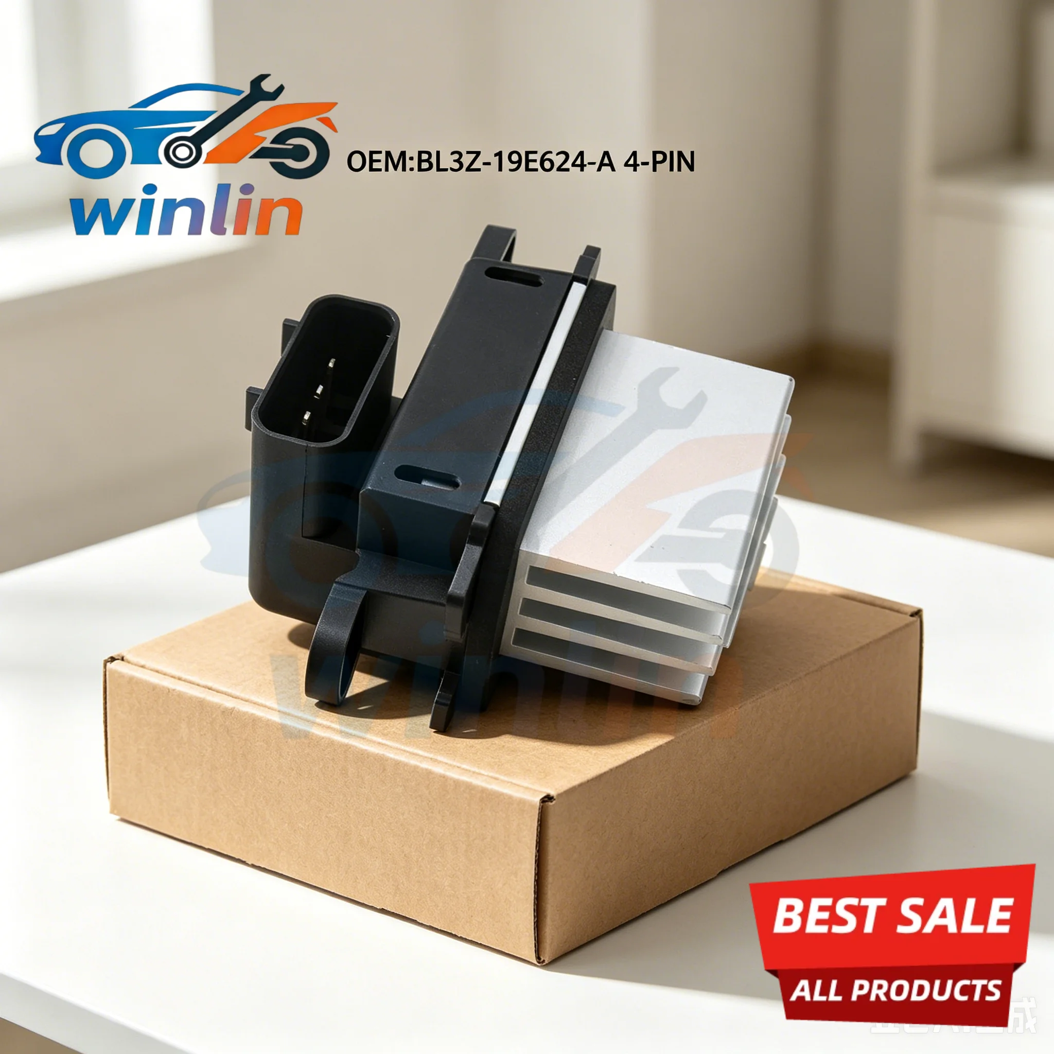9L34-19E624-AC Blower Motor Resistor for Ford Escape Expedition Explorer F-150 F-250 F-350 F-550 Mustang Taurus Freestyle Flex