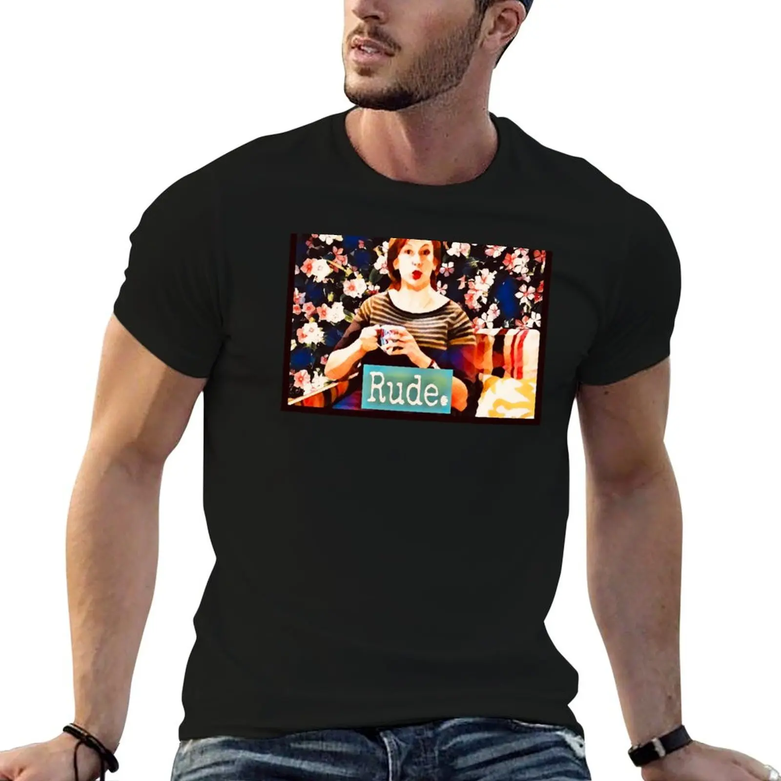 

Rude. Miranda Hart T-Shirt quick drying cheap stuff fruit of the loom mens t shirts