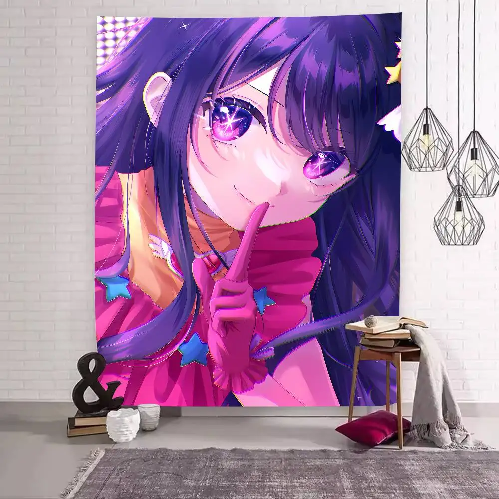 Pretty Hot Girl Ai Hoshino Tapestry Decoration Bedroom Dormitory Background Cloth Holiday Home Party Living Room Club Tapestry