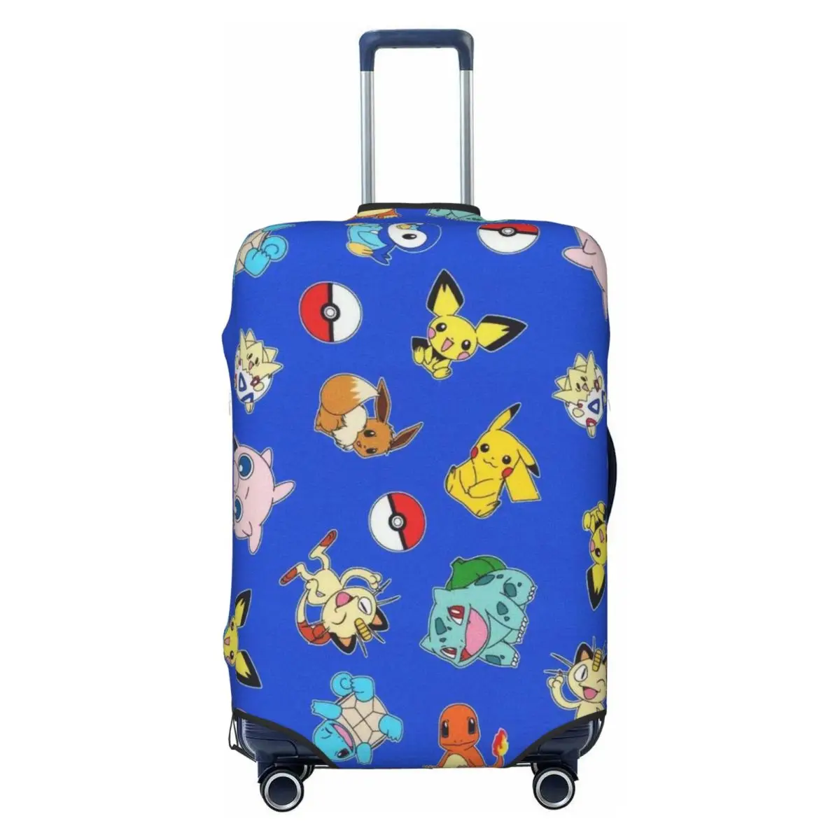 

Custom Bikachus Cartoon Luggage Cover Elastic Travel Suitcase Protective Covers Fits 18-32 Inch