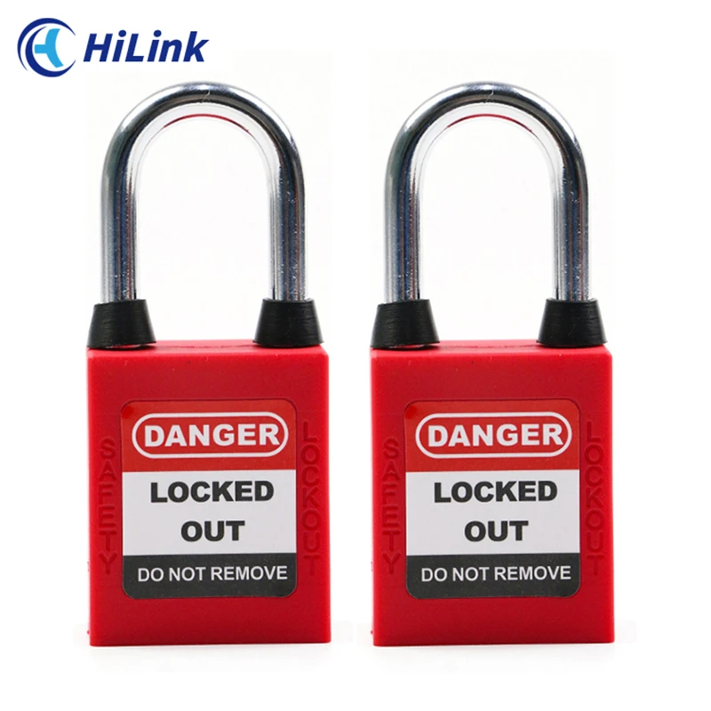 HiLink Manufacturer Industrial LOTO Pad Locks,Hardened Steel Shackle Dustproof Safety Lockout Padlock