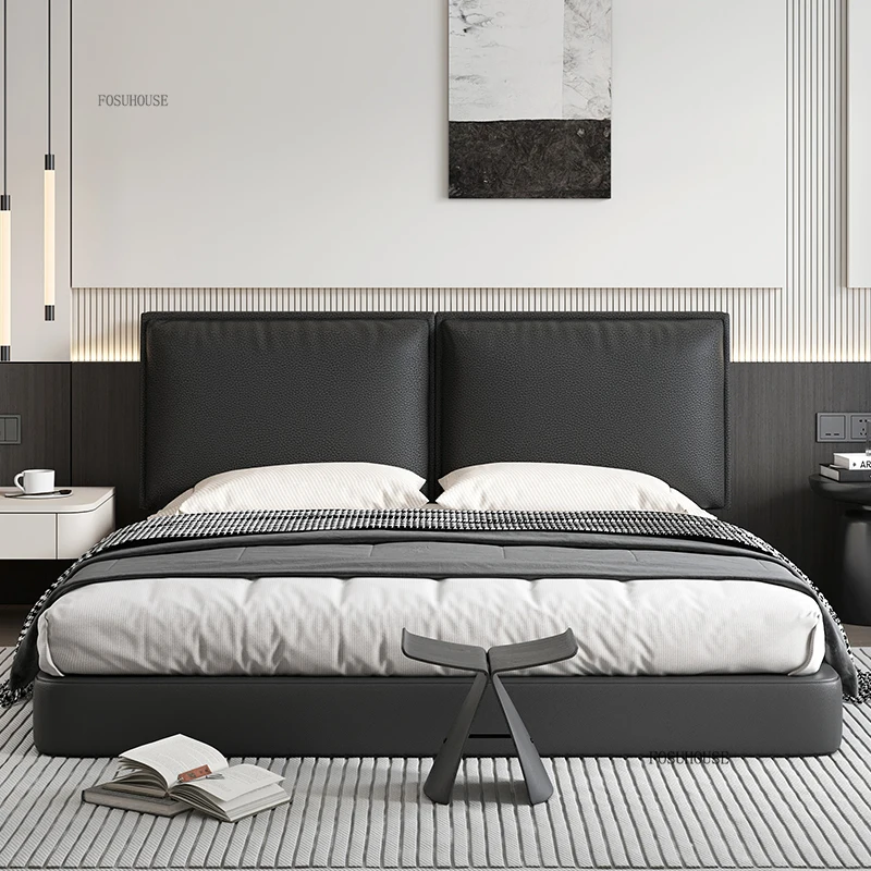 #Cat-scratch Leather Upholstered Headboards Tatami Bed Without Headboard Cushion Anti-collision Double Headboard for Furniture.