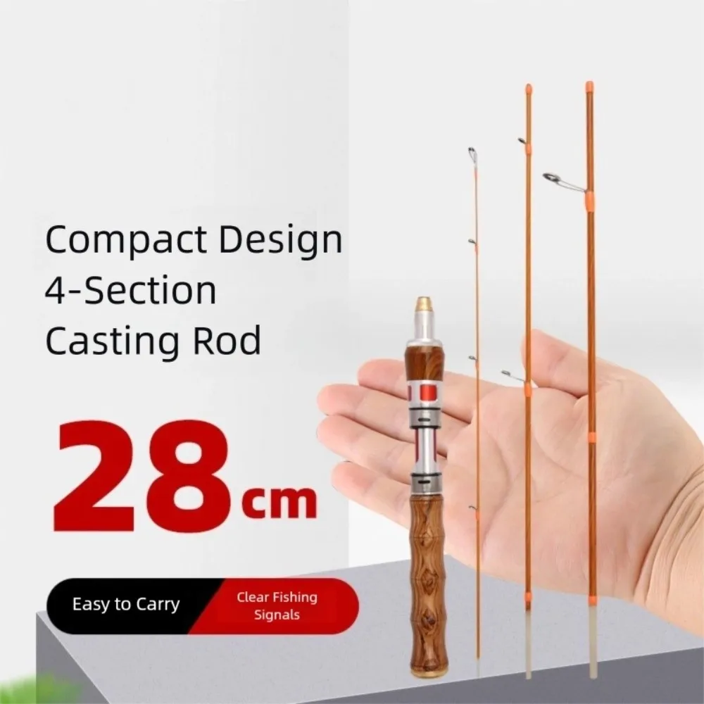 4 Sections Spinning Fishing Rod Spinning UL Power Casting Fishing Rod Portable Carbon Carbon Fiber Fishing Pole