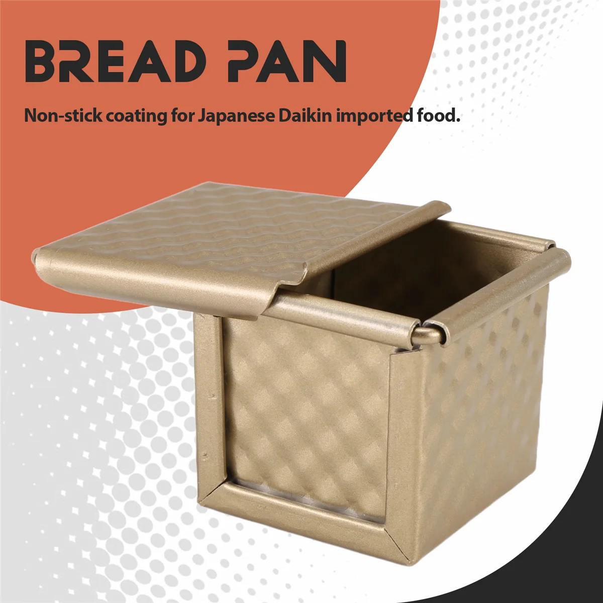 High-end Square Loaf Pan with Lid Toast Mold Bread Pan Pullman Loaf Pan with Cover Non-Stick Mini Water Cube Toast Box