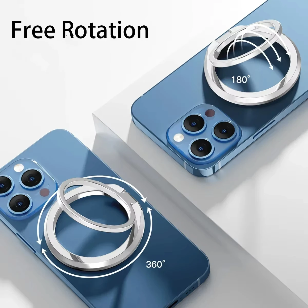 

Магнитное кольцо с пряжкой, кронштейн для мобильного телефона, вращающийся на 360° складной портативный сильный адсорбционный металлический кронштейн для iPhone 12, 13, 14, 15, 16, серии
