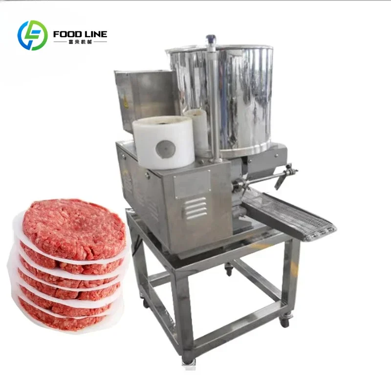 High-Efficiency Hamburger Forming Machine - Stainless Steel Patty Maker with Wax Paper Dispenser custom