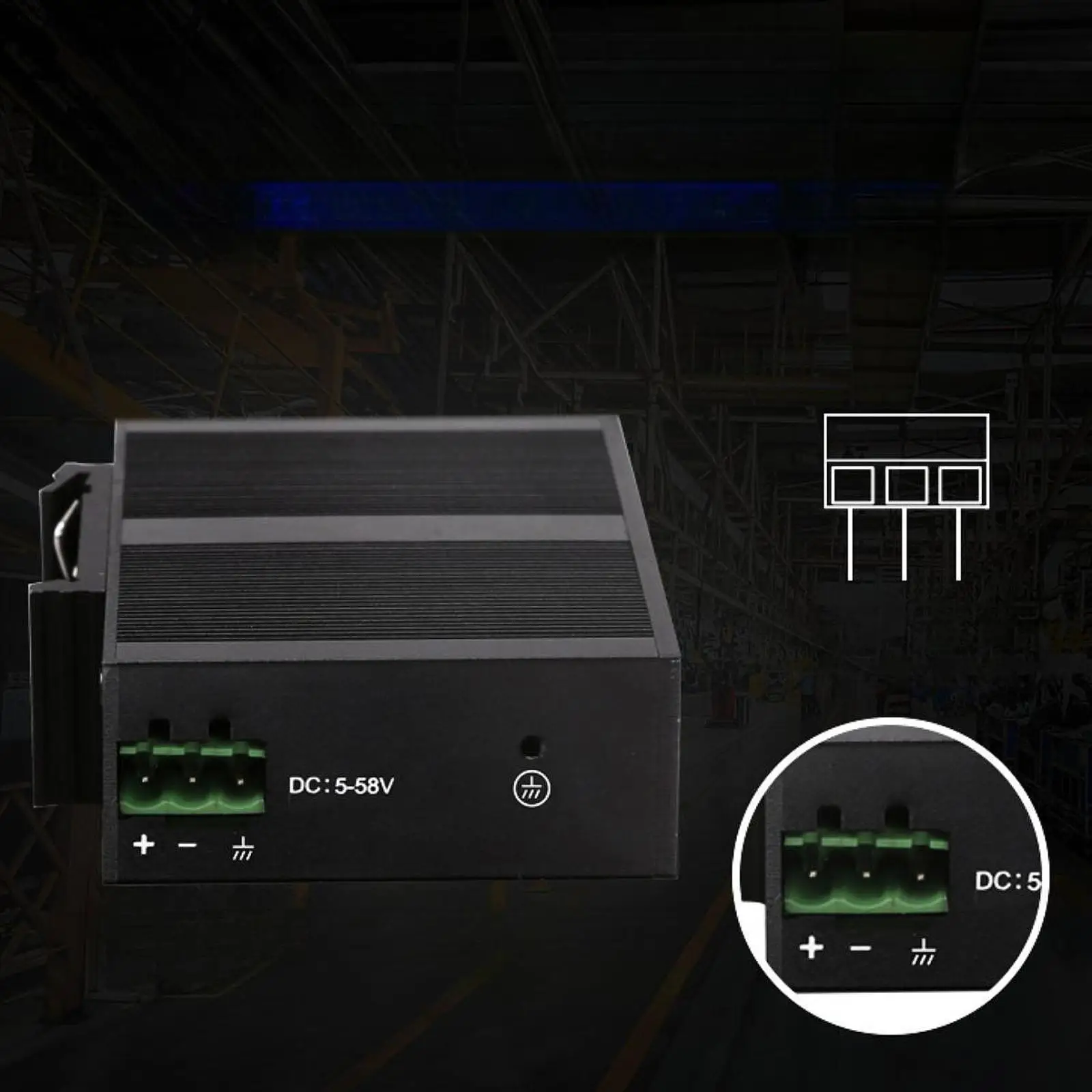 

Industrial Ethernet Switch 10/100Mbps Plug and Play Compact Professional Ethernet Splitter Ethernet Hub Unmanaged Network Switch