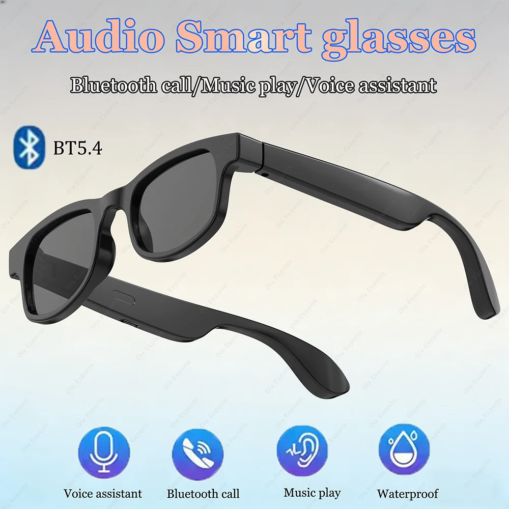 

AI Smart Glasses Wireless Bluetooth Calling Music Playback Voice Assistant Waterproof For Outdoor Sports Sunglasses Men Women