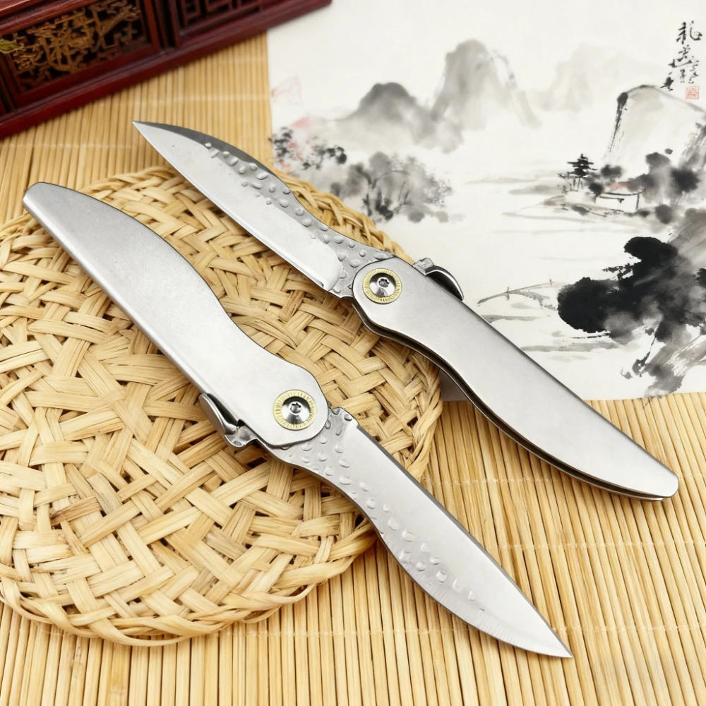 High-Hardness Jungle Adventure Folding Knife with 5Cr13Mov Blade and 420 Steel Handle Everyday Carry Knife Camping Survival Tool