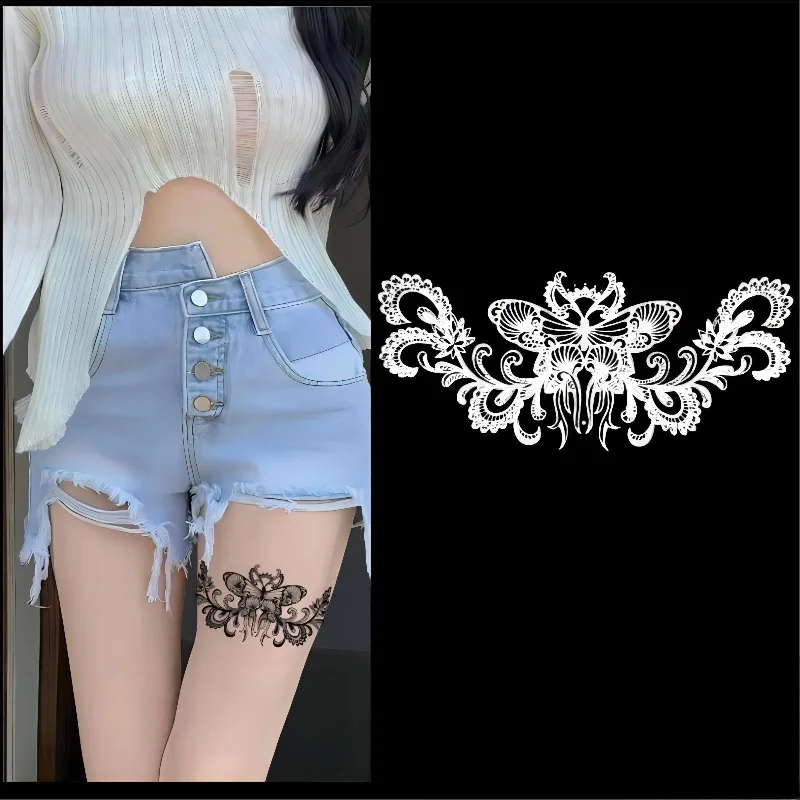 11x18cm Flower Arm Herbal Tattoo Sticker, Non Reflective Juice Tattoo Sticker, Waterproof Sweat Spot Tattoo Sticker